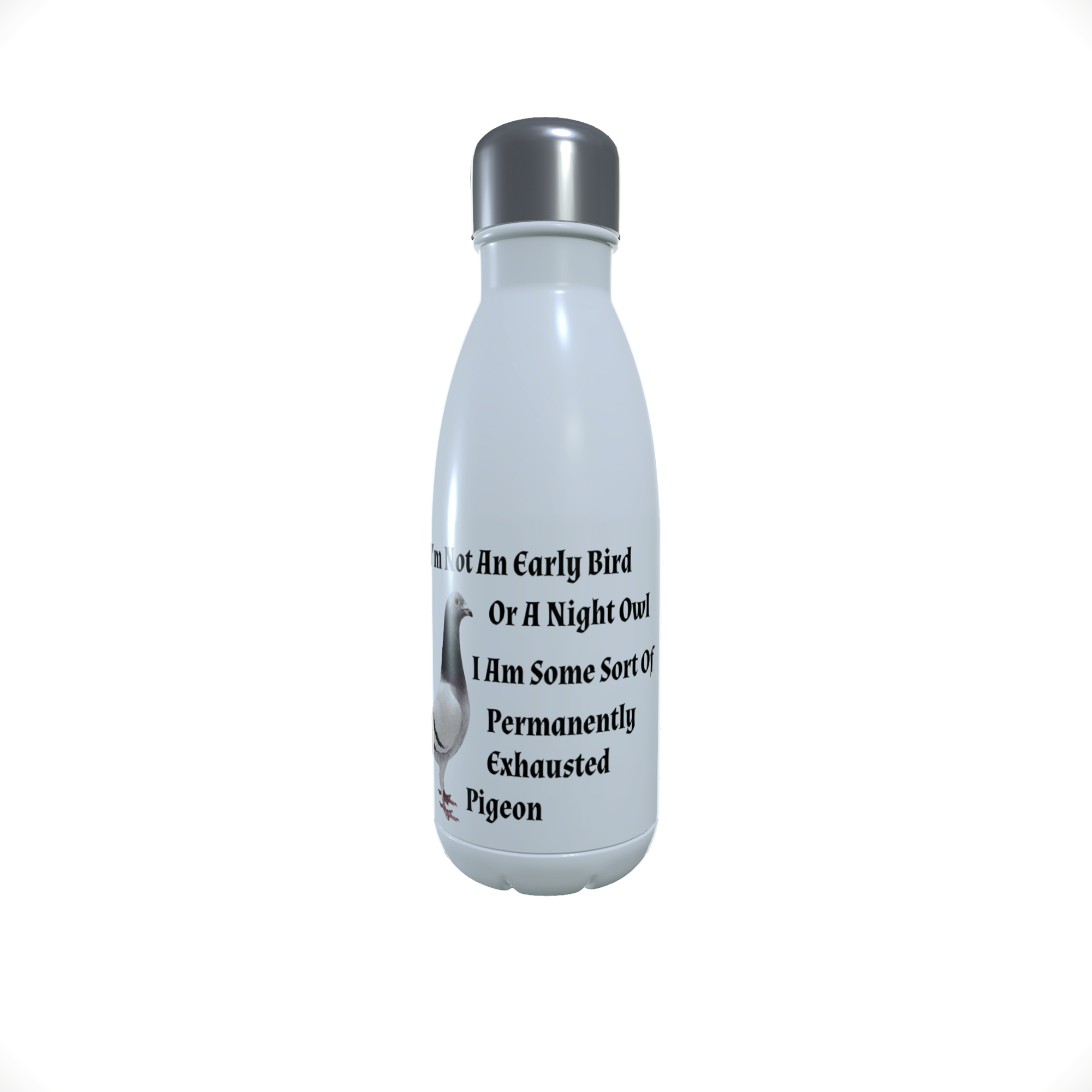 Pigeon Water Bottle, Funny Slogan Insulated Drinks Bottle